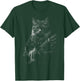 Rock Cat Playing Guitar - Funny Guitar Cat T-Shirt - T-Shirt | Forest