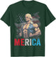 USA 4th Of July George Washington Funny Workout Muscles Women Girls Kids Men T-Shirt - T-Shirt | Forest