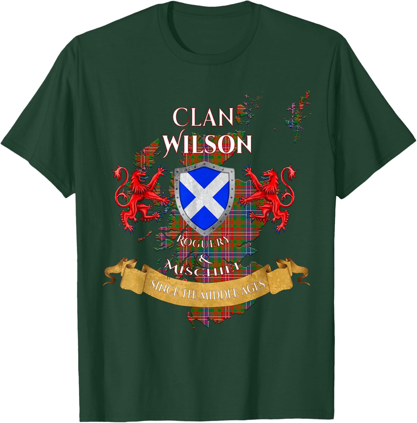 Wilson Scottish Family Clan Middle Ages Mischief T-Shirt - T-Shirt | Forest