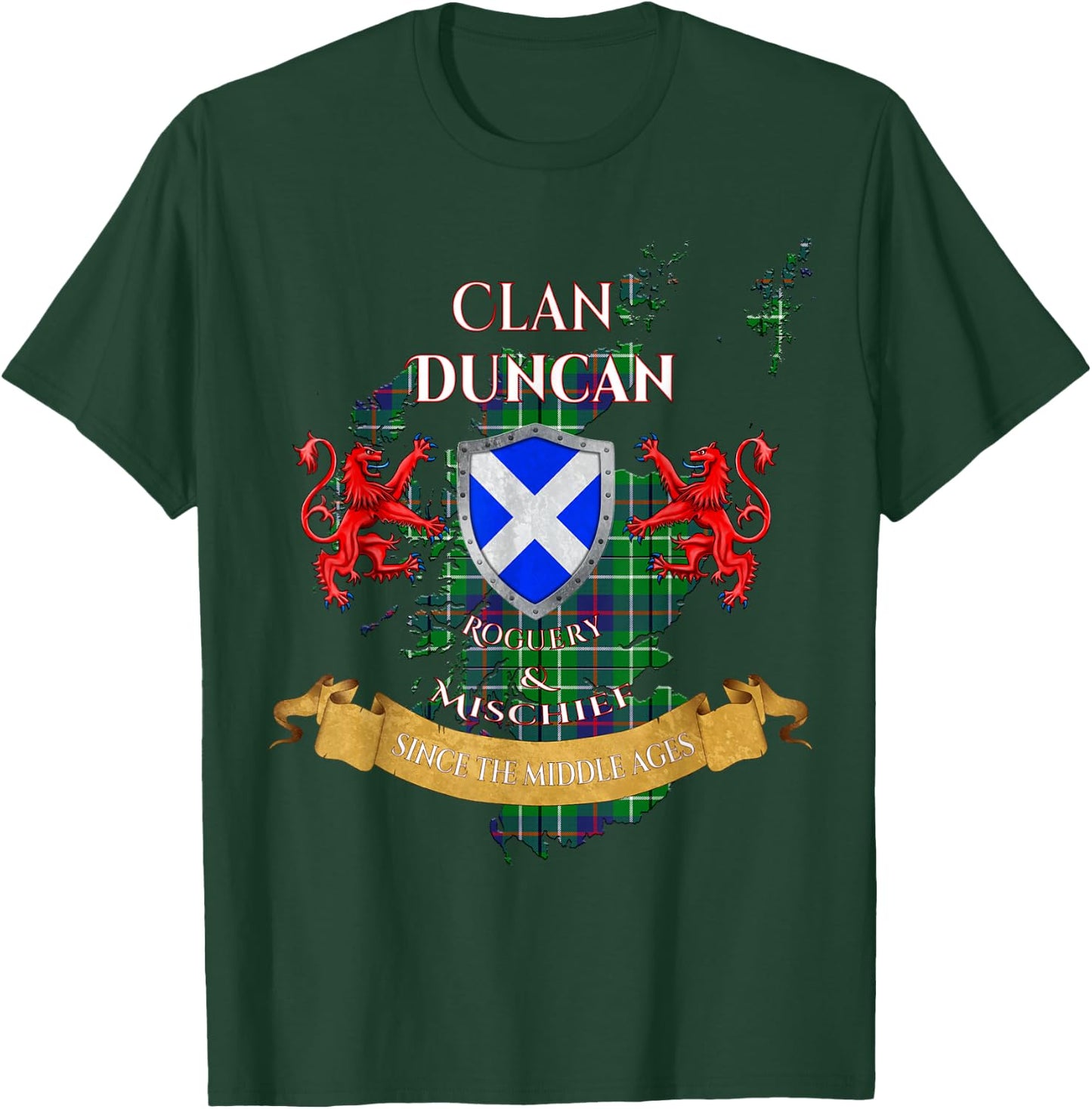 Duncan Scottish Family Clan Middle Ages Mischief T-Shirt - T-Shirt | Forest