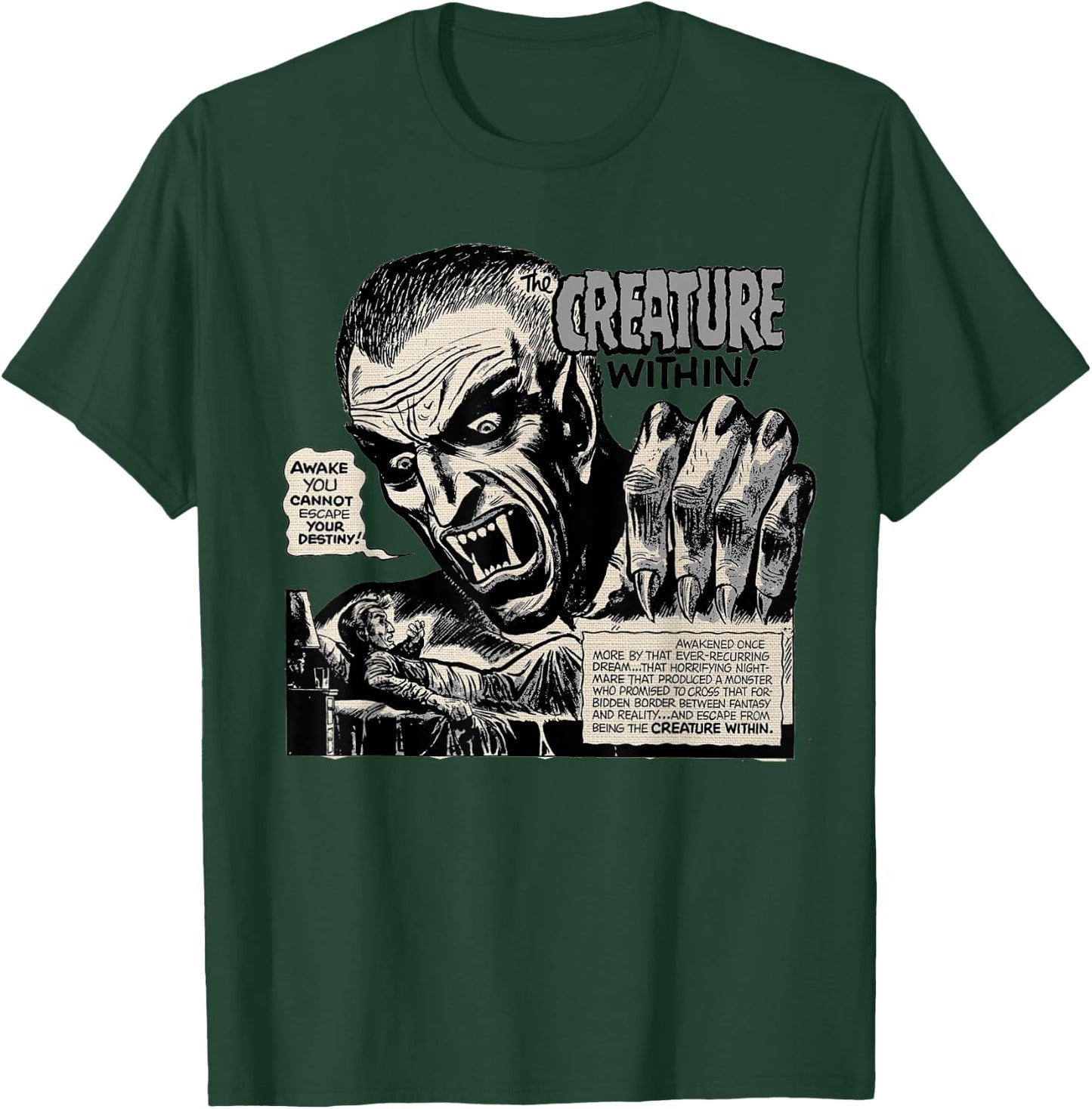 Retro Horror Movie Monster Vampire Vintage Halloween Dracula T-Shirt - T-Shirt | Forest
