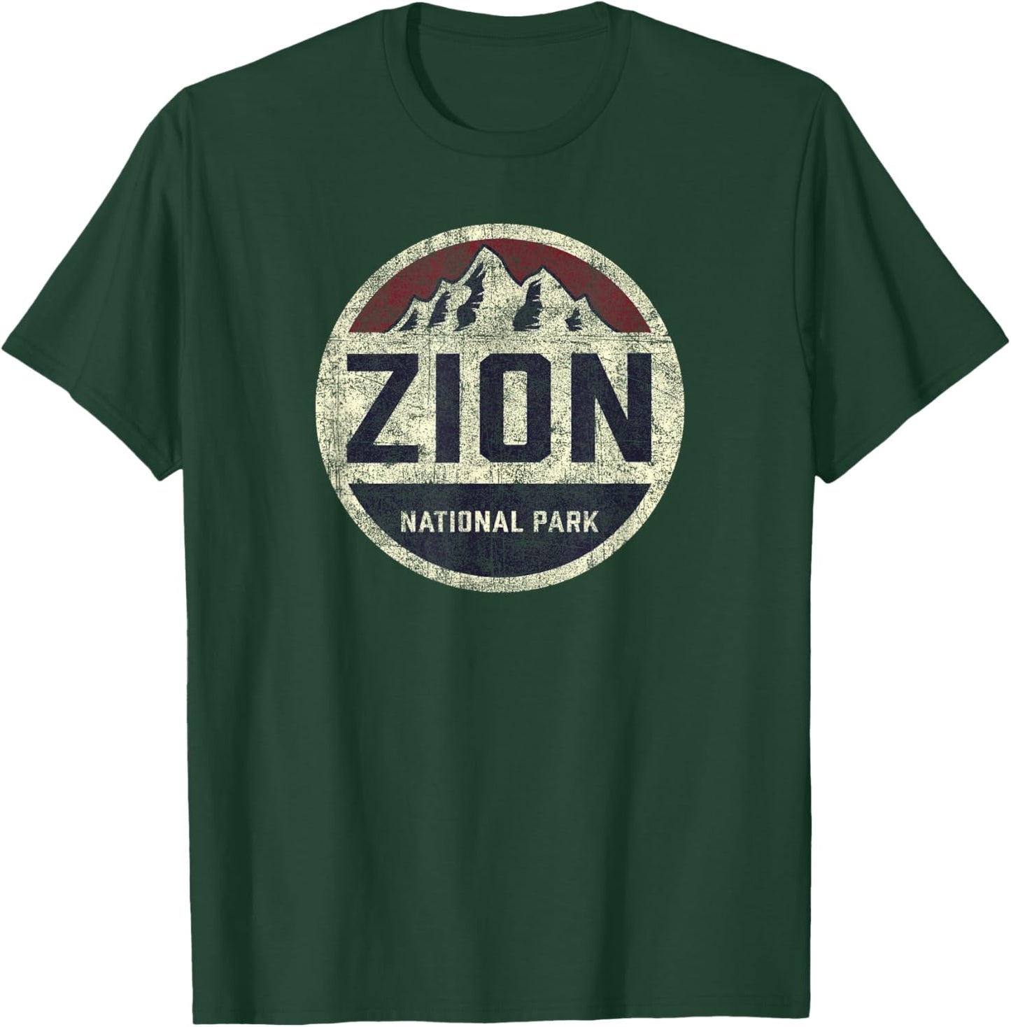 Retro Zion National Park Utah Mountain Women Men Kids Hiking T-Shirt - T-Shirt | Forest