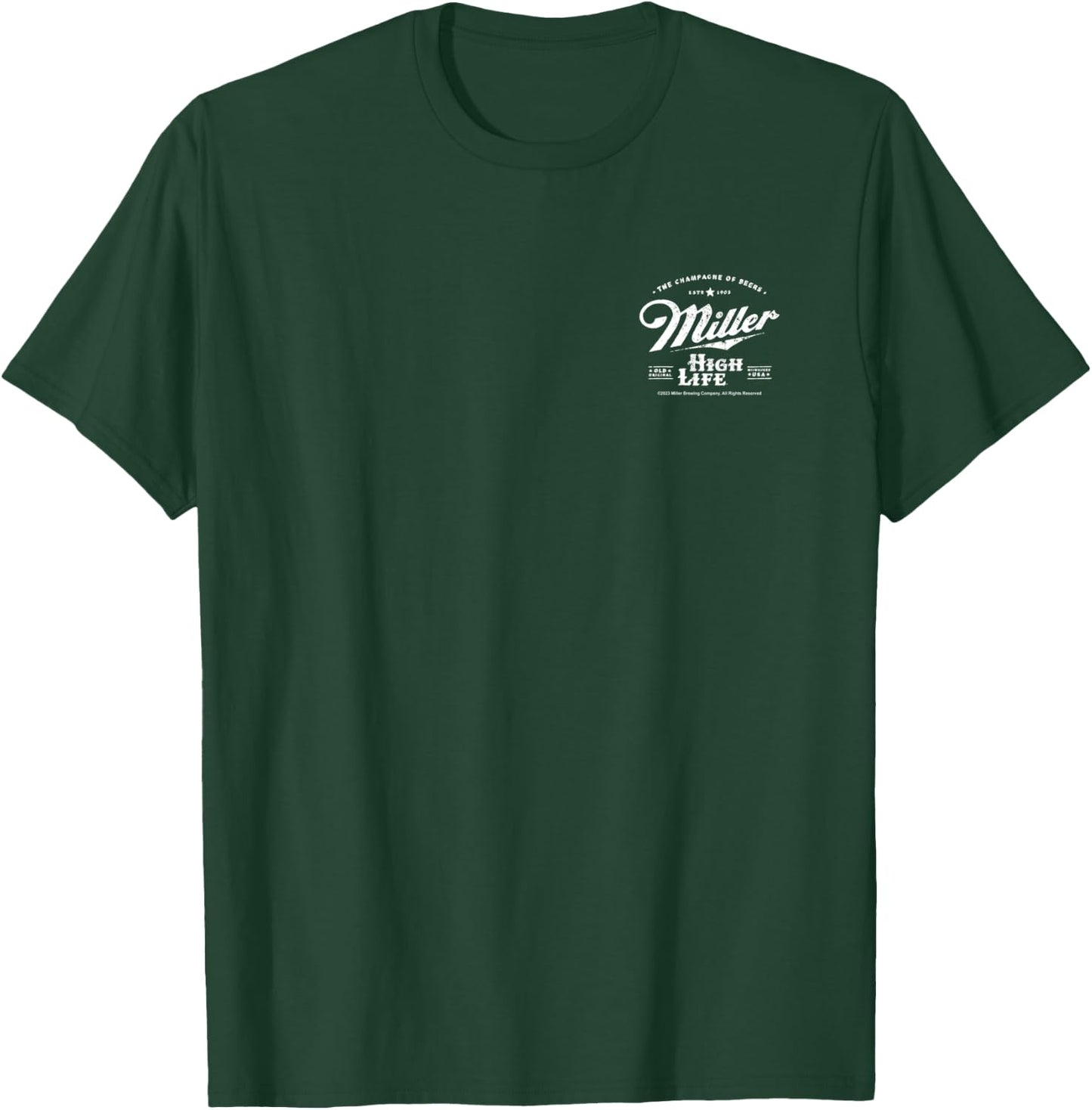 Coors Miller High Life Champagne of Beers Front and Back T-Shirt - T-Shirt | Forest