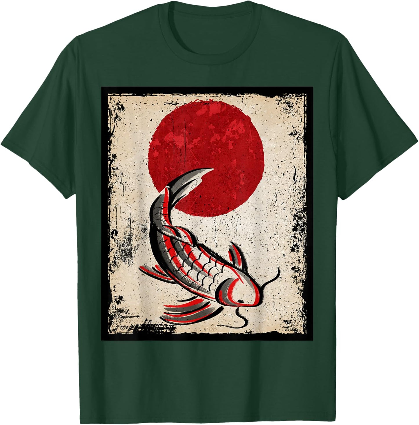 Japan koi carp fish Japanese Art Retro T-Shirt - T-Shirt | Forest