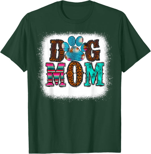 Women Tie Dye Leopard Dog Mama for Mom Mother's Day Dog love T-Shirt - T-Shirt | Forest