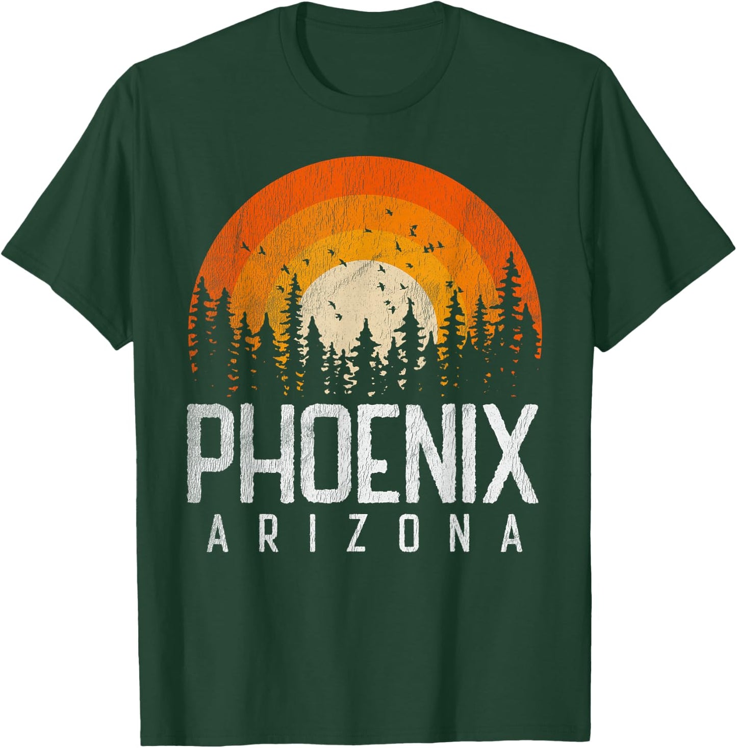 Phoenix Arizona AZ Vintage Retro Style City 70s 80s 90s Gift T-Shirt - T-Shirt | Forest