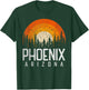 Phoenix Arizona AZ Vintage Retro Style City 70s 80s 90s Gift T-Shirt - T-Shirt | Forest