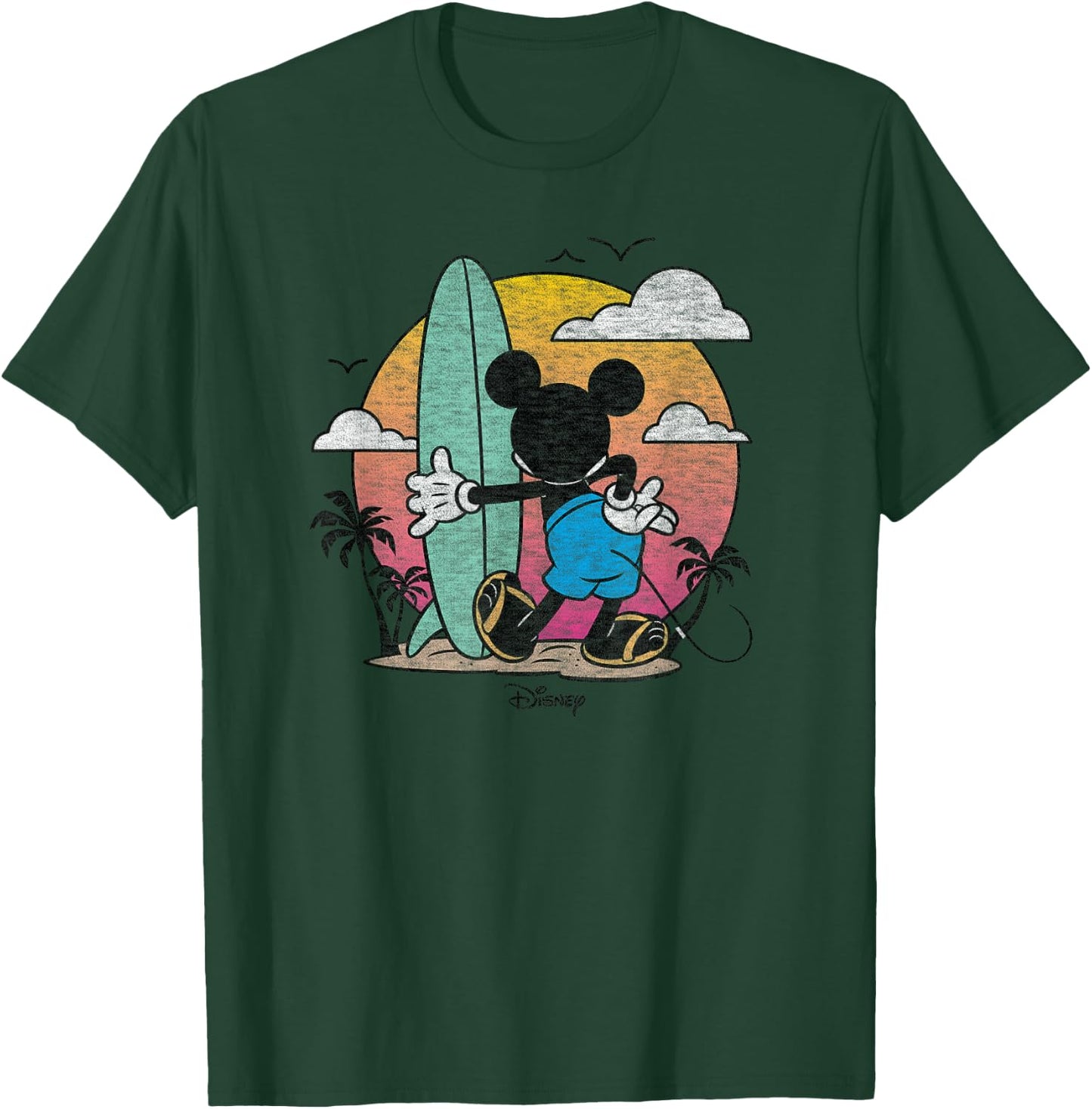 Disney - Mickey Surf Retro T-Shirt - T-Shirt | Forest