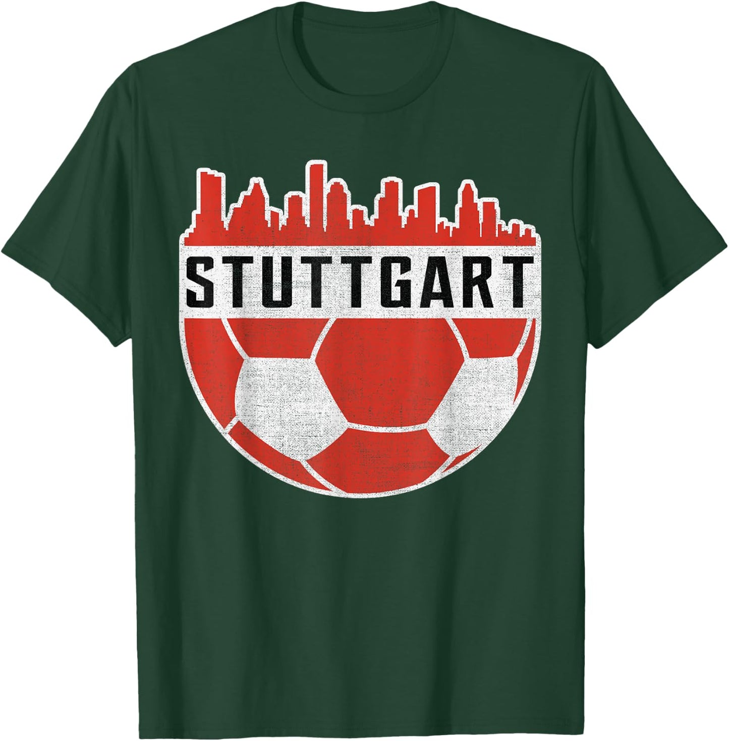 Stuttgart Football Football Club Football Fan T-Shirt - T-Shirt | Forest