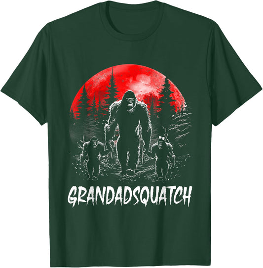 Grandad Squatch Funny Bigfoot Dad Sasquatch Yeti Fathers day T-Shirt - T-Shirt | Forest