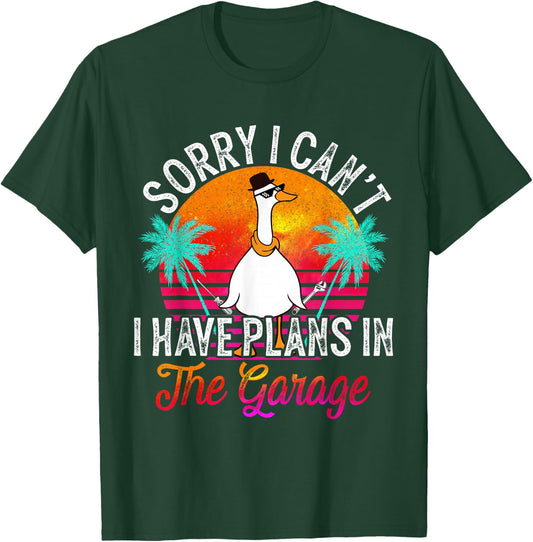 I Cant I Have Plans In The Garage Fathers Day Car Mechanics T-Shirt - T-Shirt | Forest