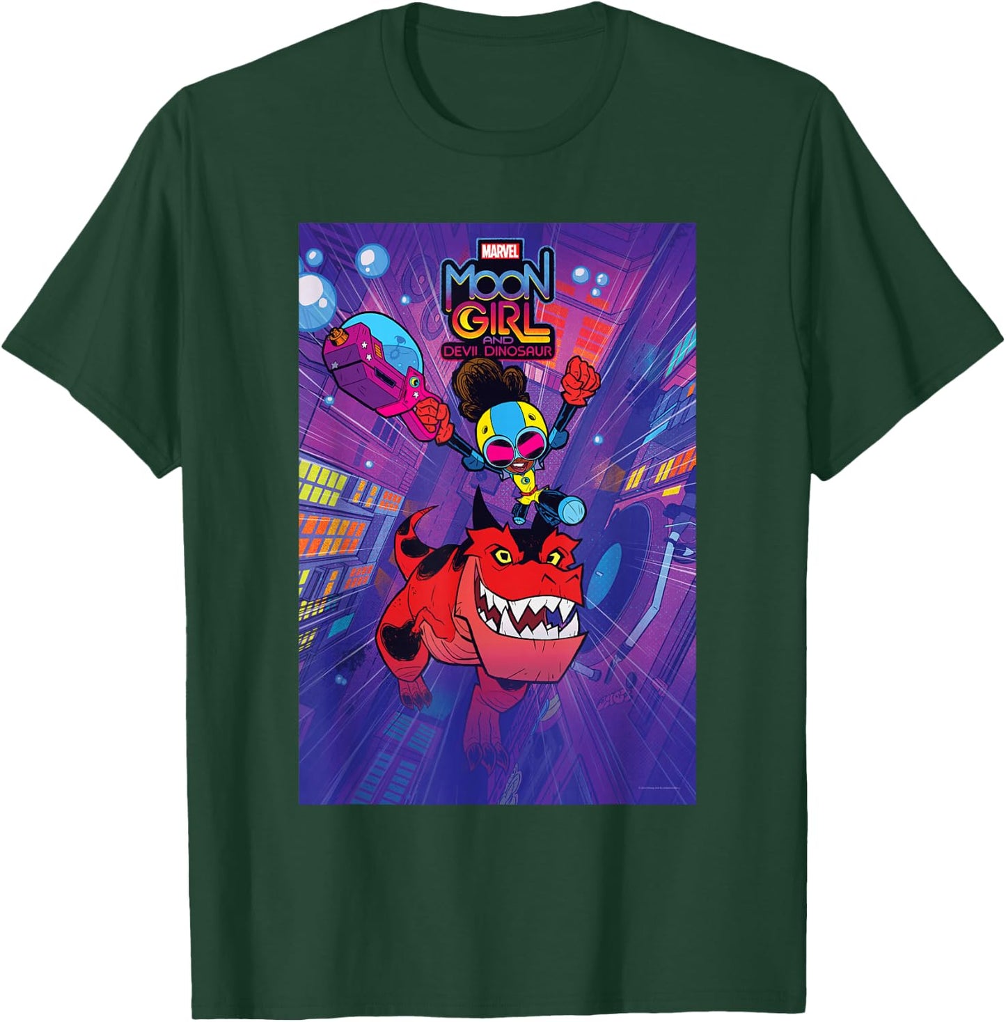 Marvel Moon Girl and Devil Dinosaur Series Poster and Logo T-Shirt - T-Shirt | Forest