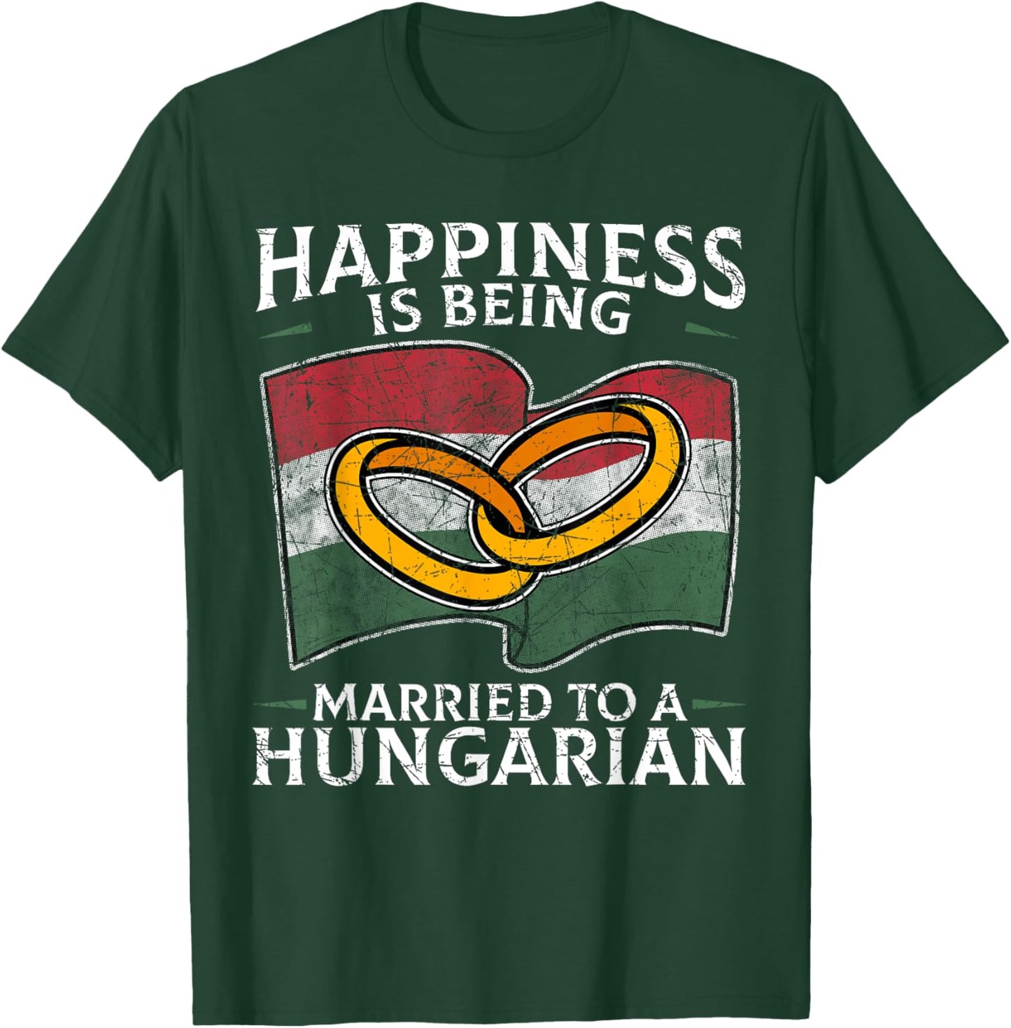 Hungarian Marriage Hungary Married Heritage Flag Culture T-Shirt - T-Shirt | Forest