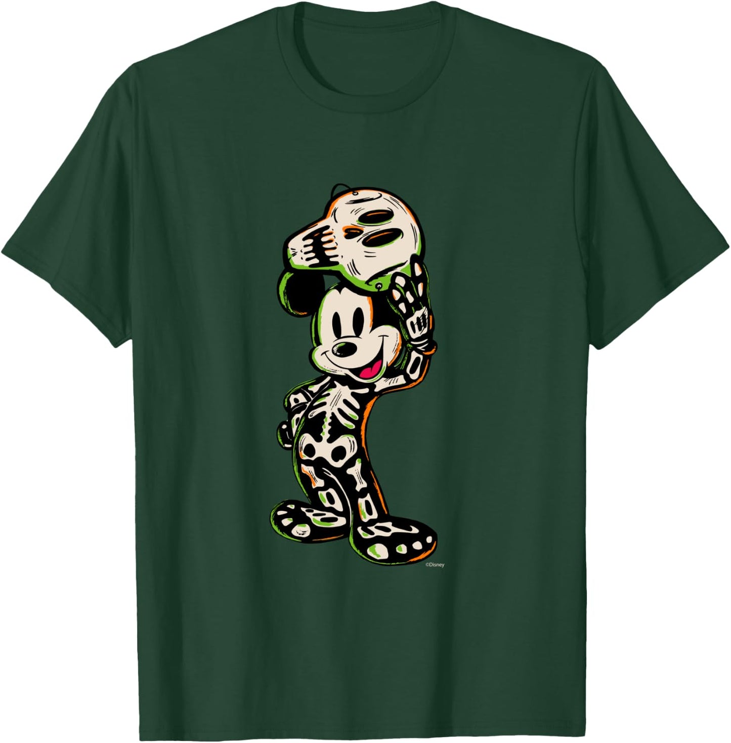 Disney 100 Mickey Mouse Halloween Classic Skeleton Costume T-Shirt - T-Shirt | Forest