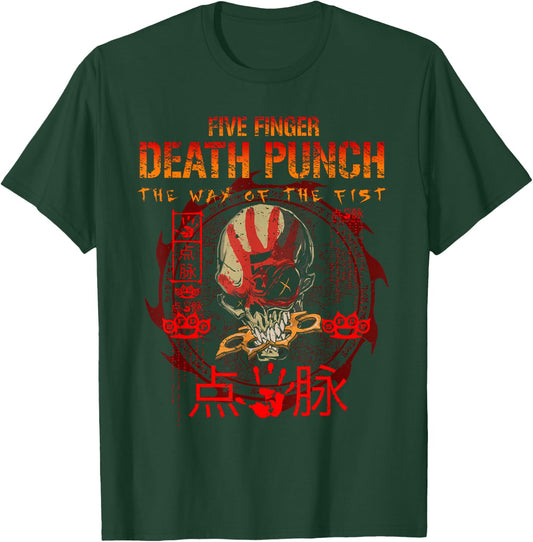 Five Finger Death Punch TWOTF 15th Anniversary -Adults Black Cotton Short Sleeve T-Shirt - T-Shirt | Forest