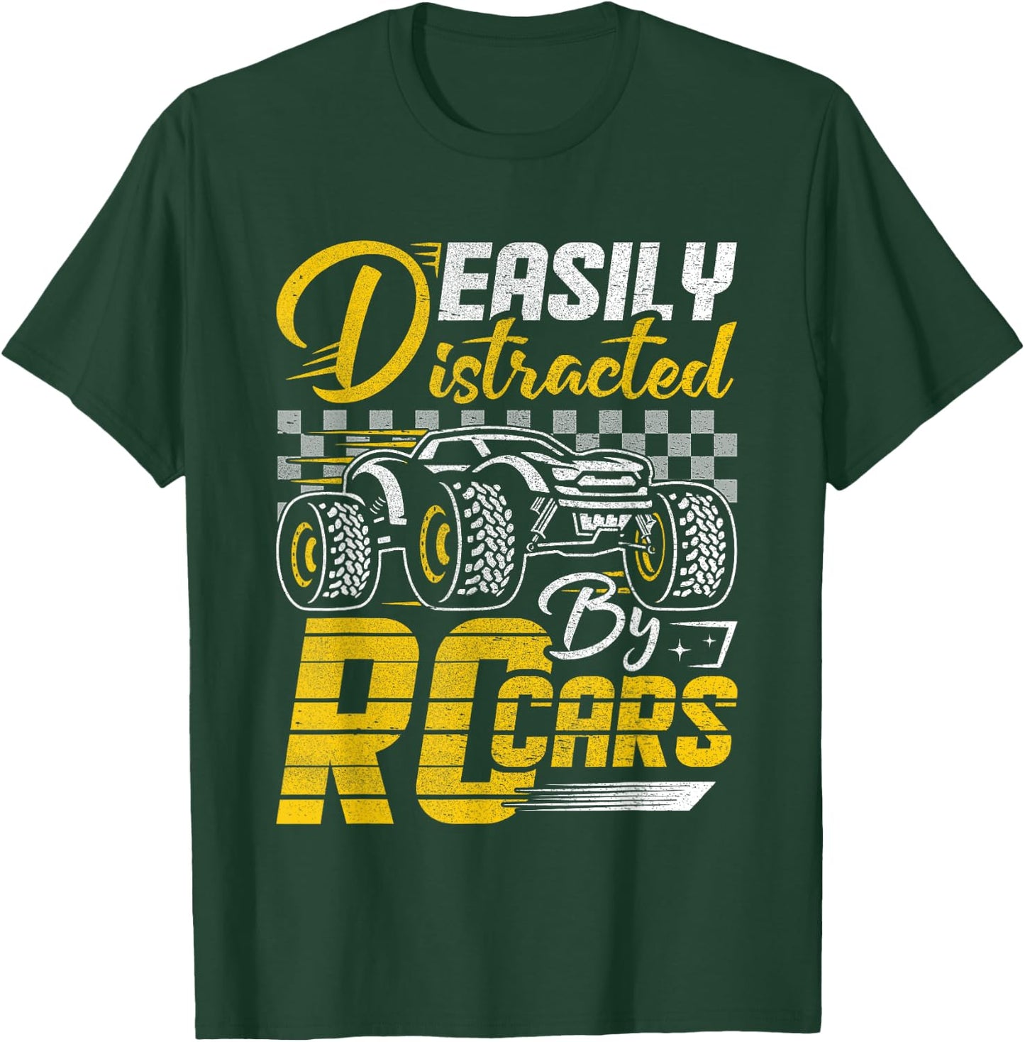 RC Car Race Fast Remote - Easily Distracted By RC Cars T-Shirt - T-Shirt | Forest