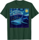Surrealism Starry Night Whale Shark T-Shirt - T-Shirt | Forest
