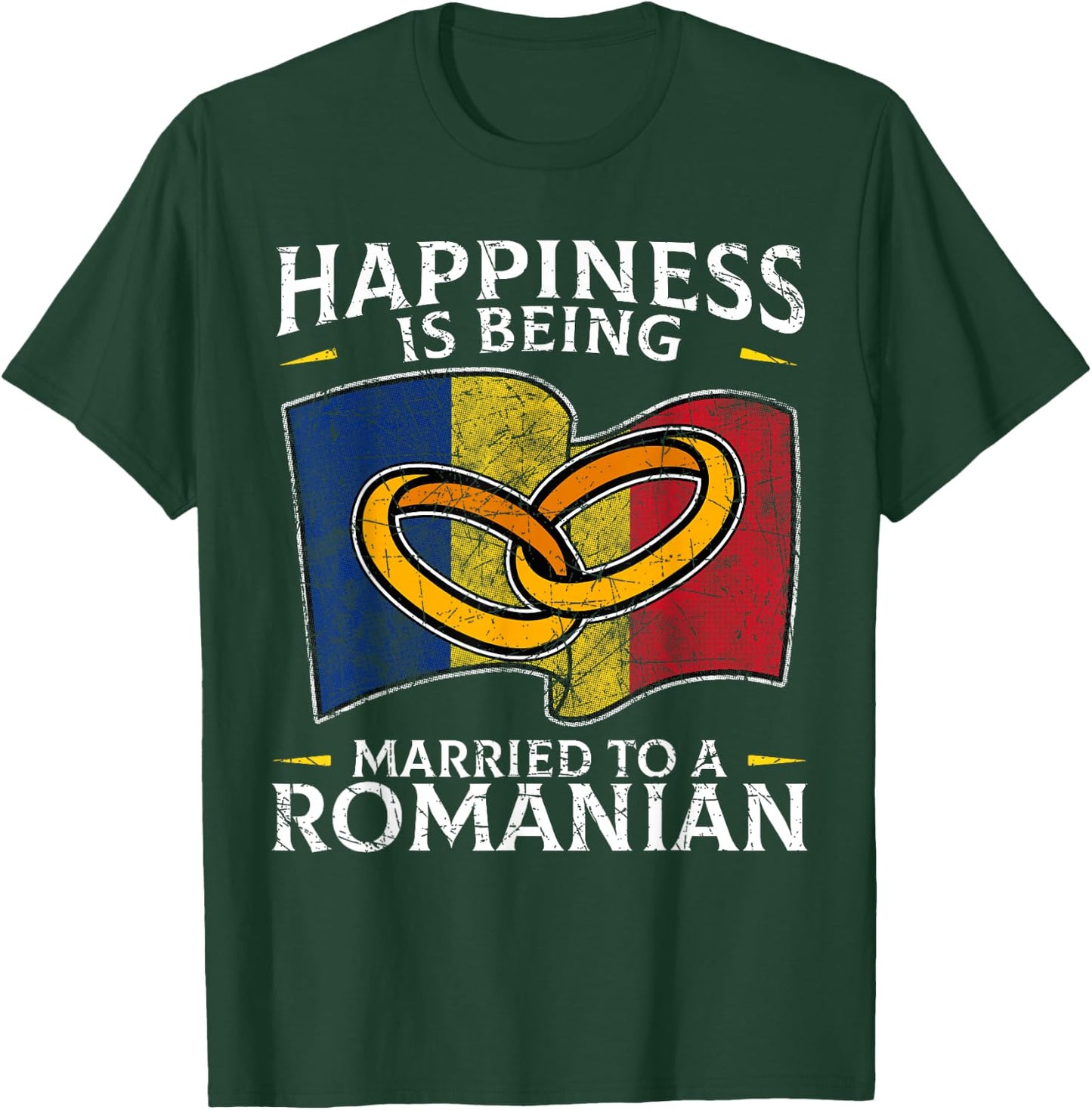 Romanian Wedding State of Romania Roots Married T-Shirt - T-Shirt | Forest