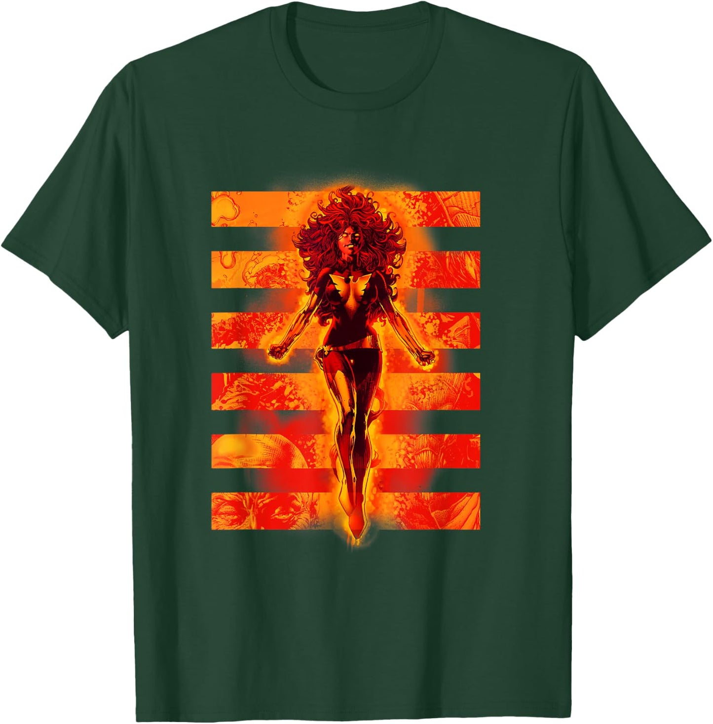 Marvel X-Men Dark Phoenix Epic Flight Retro Comic Panels T-Shirt - T-Shirt | Forest