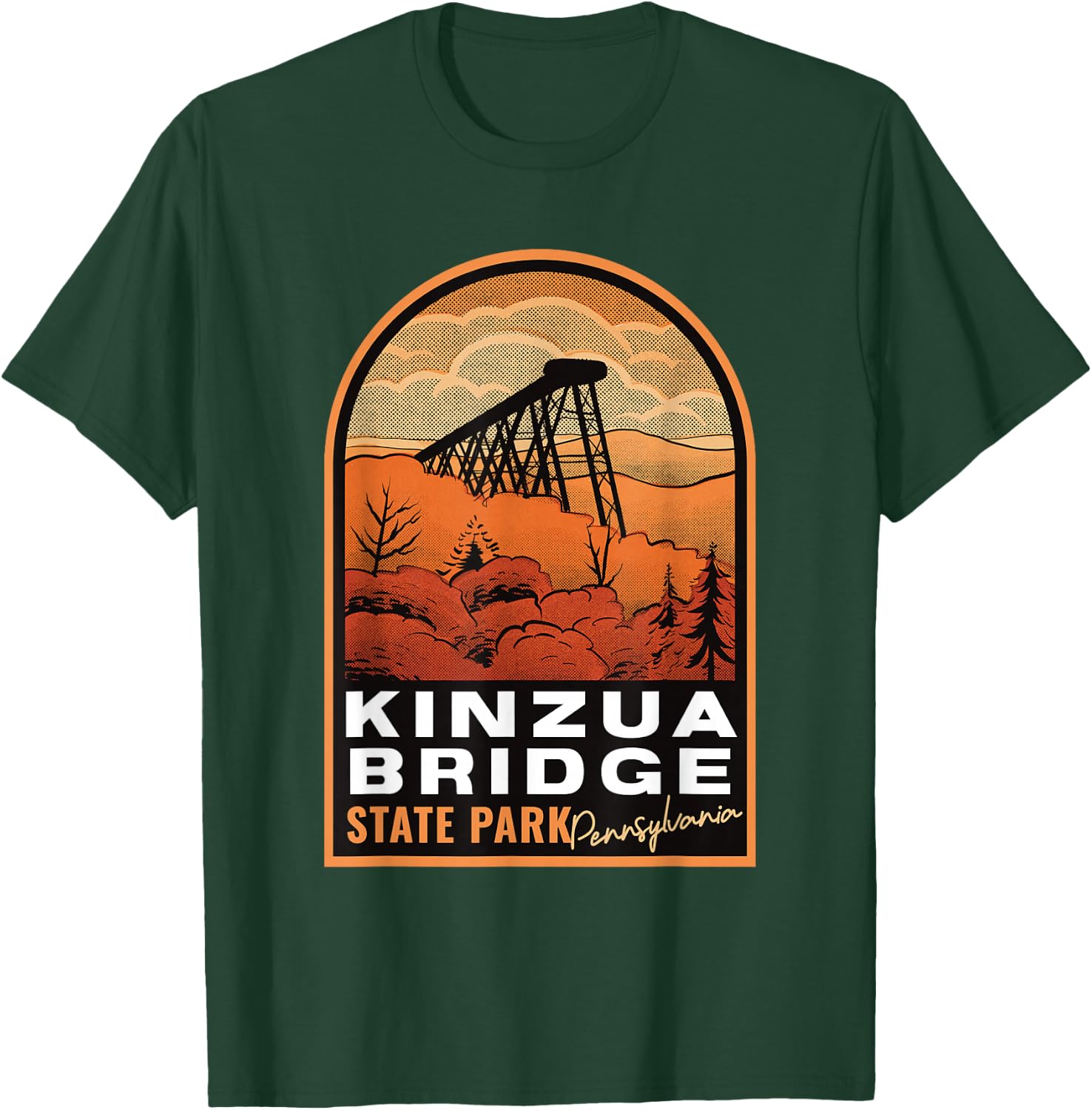 Kinzua Bridge State Park PA Vintage T-Shirt - T-Shirt | Forest