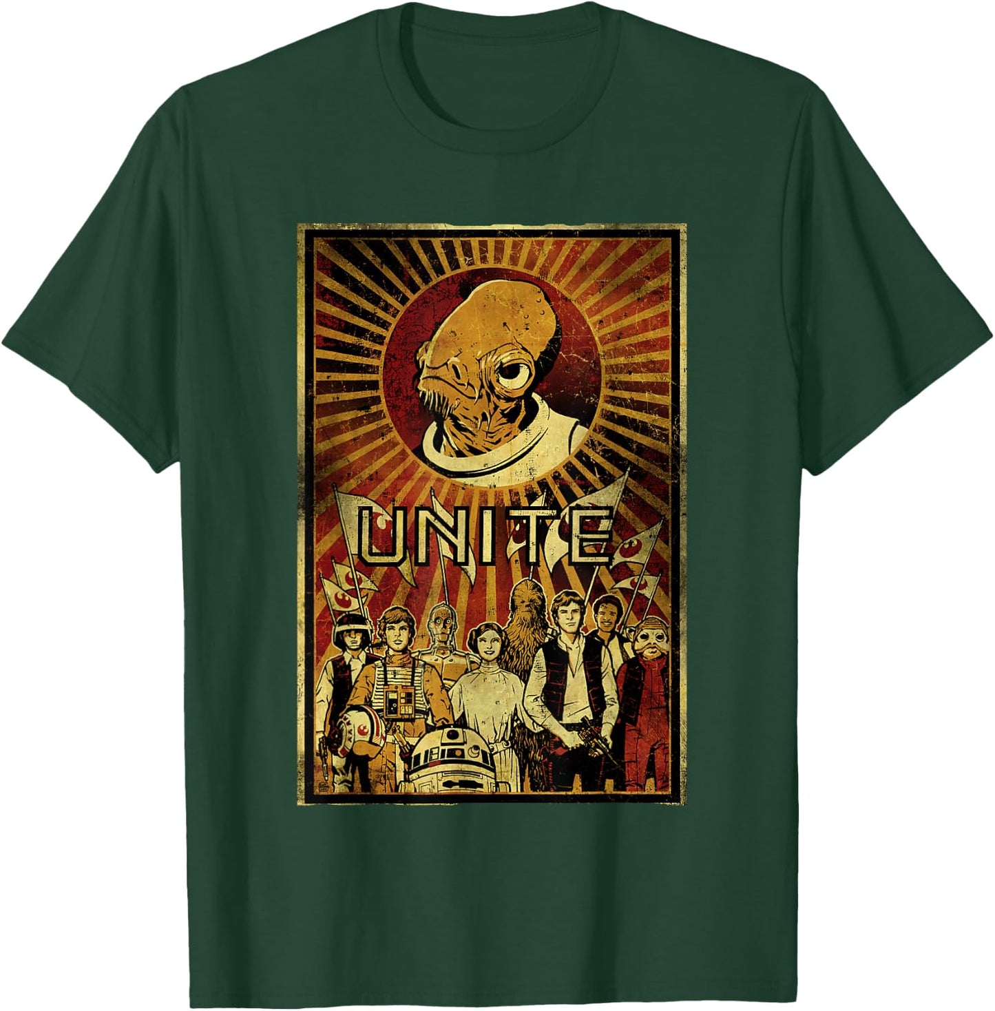 Star Wars Classic Unite Admiral Ackbar Vintage Poster T-Shirt - T-Shirt | Forest