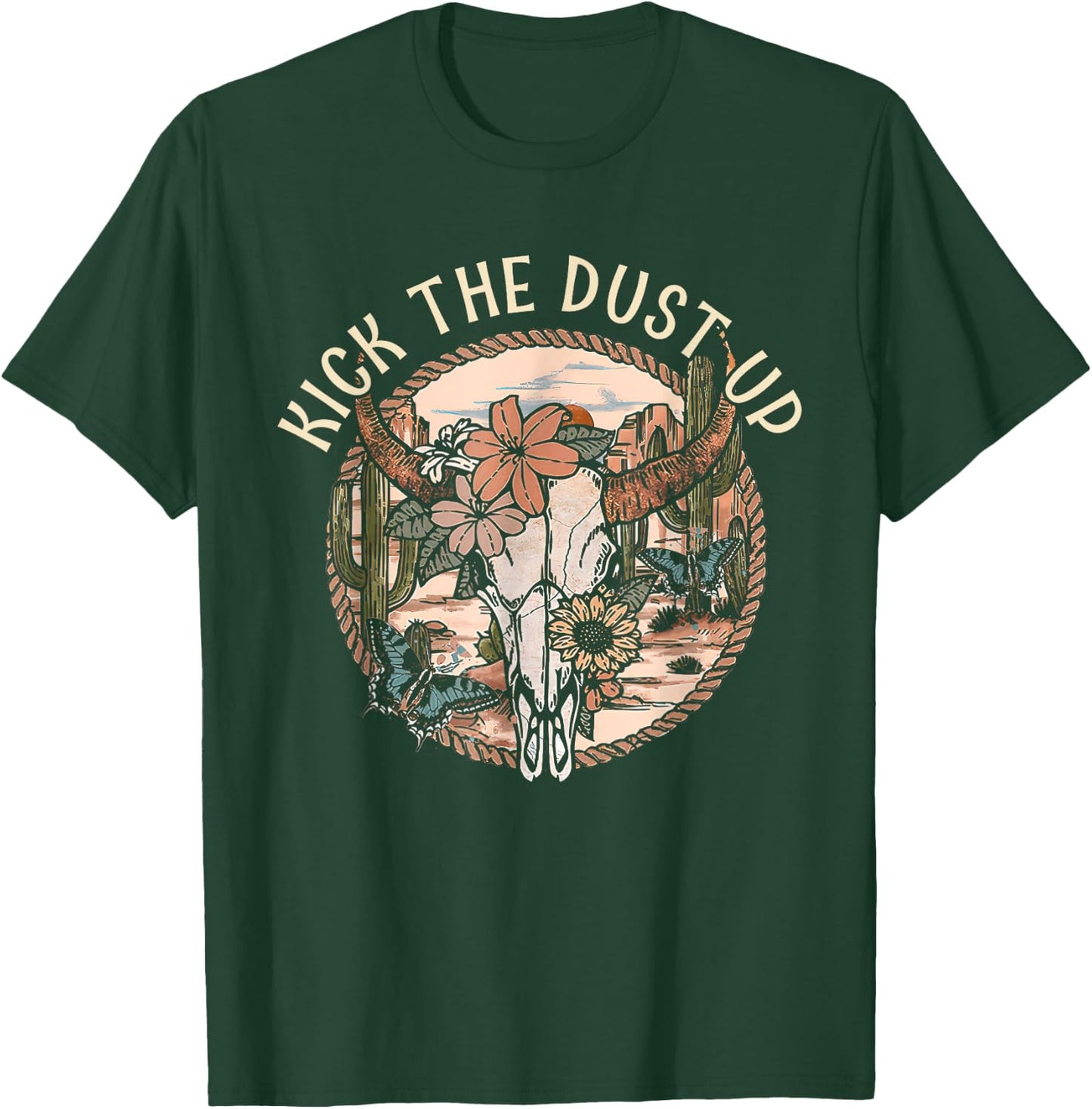 Kick The Country Music Dusts Up Classic Cactus T-Shirt - T-Shirt | Forest