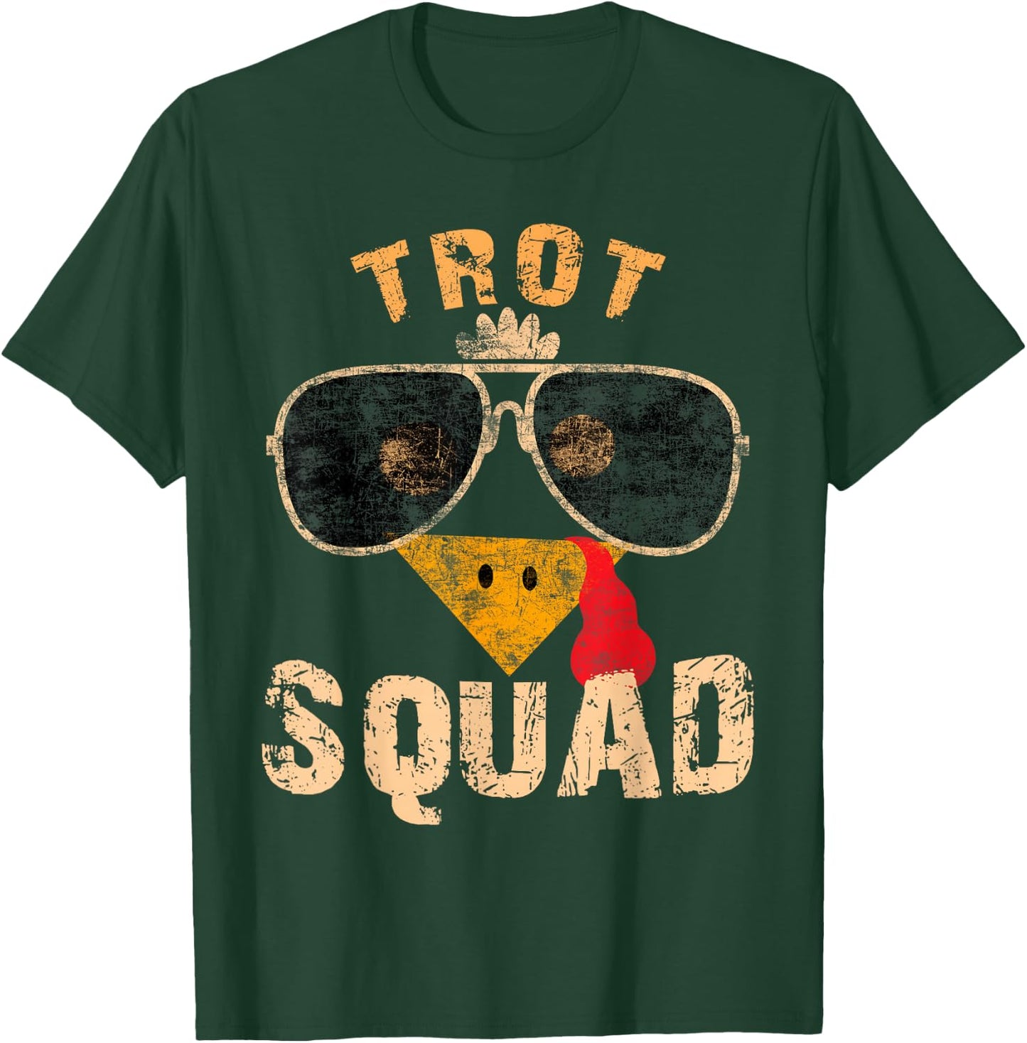 Thanksgiving Turkey Trot Squad 2025 Trot Race Women Men Kids T-Shirt - T-Shirt | Forest