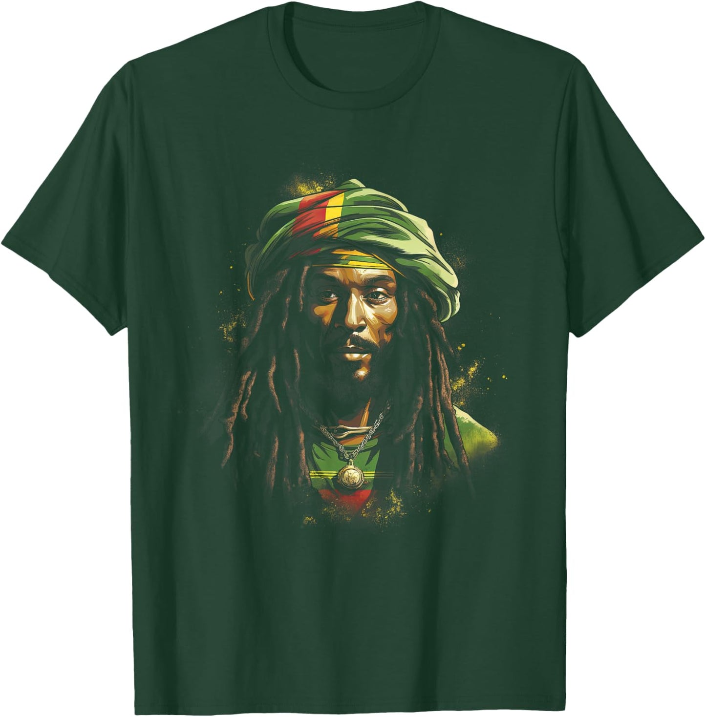 Jamaica Lion Dread locks T-Shirt - T-Shirt | Forest