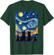 black cats Painting art Starry Night kitty kitten Van Gogh T-Shirt - T-Shirt | Forest