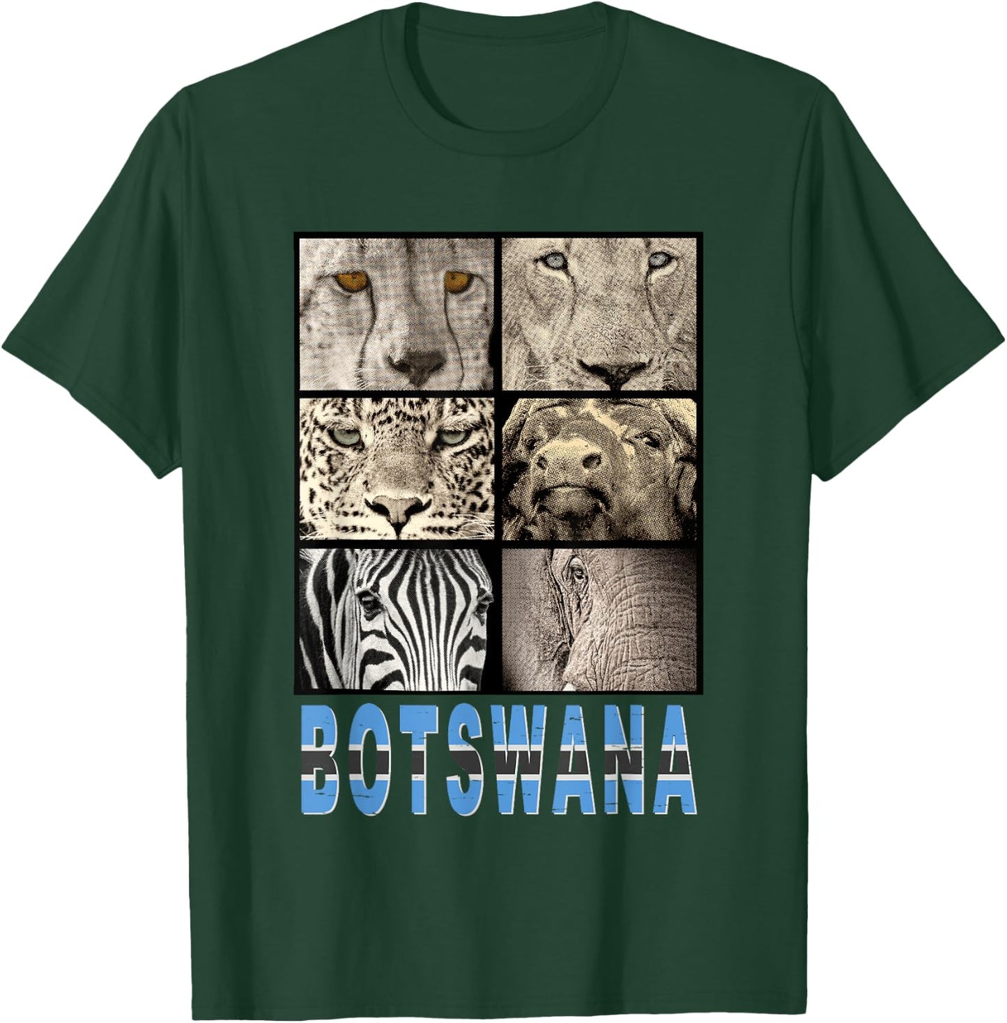 Love Botswana Love Wildlife for Botswana Wildlife Fans T-Shirt - T-Shirt | Forest