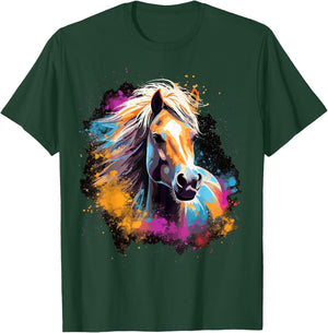 Haflinger Horse Riding Dressage Show Jumping Horse Stable T-Shirt - T-Shirt | Forest