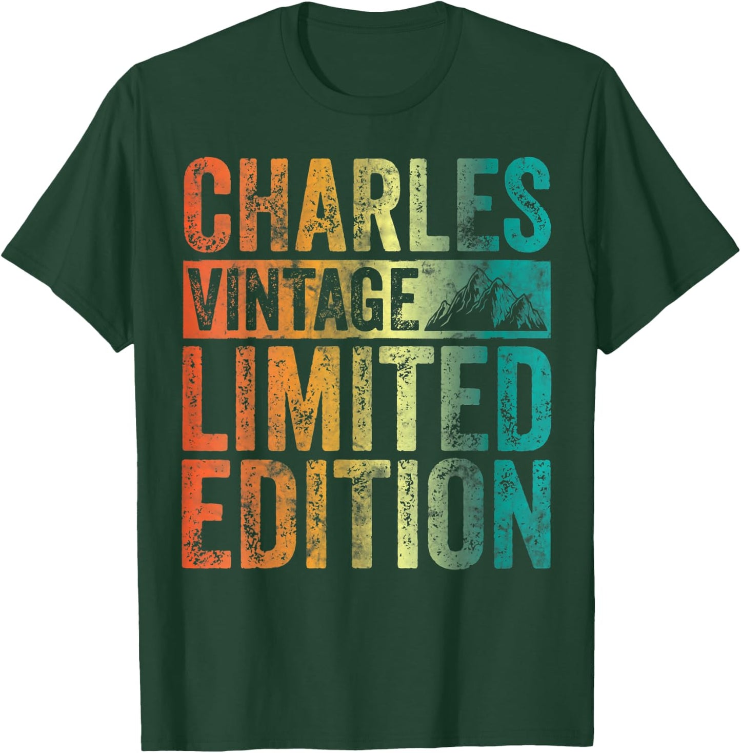 Personalized Name Shirt Charles Vintage Limited Edition T-Shirt - T-Shirt | Forest