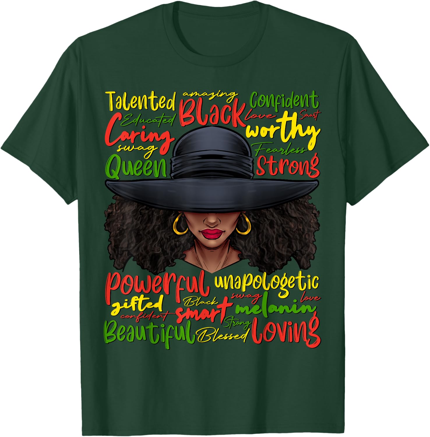 African Black History African American Ladies Juneteenth T-Shirt - T-Shirt | Forest
