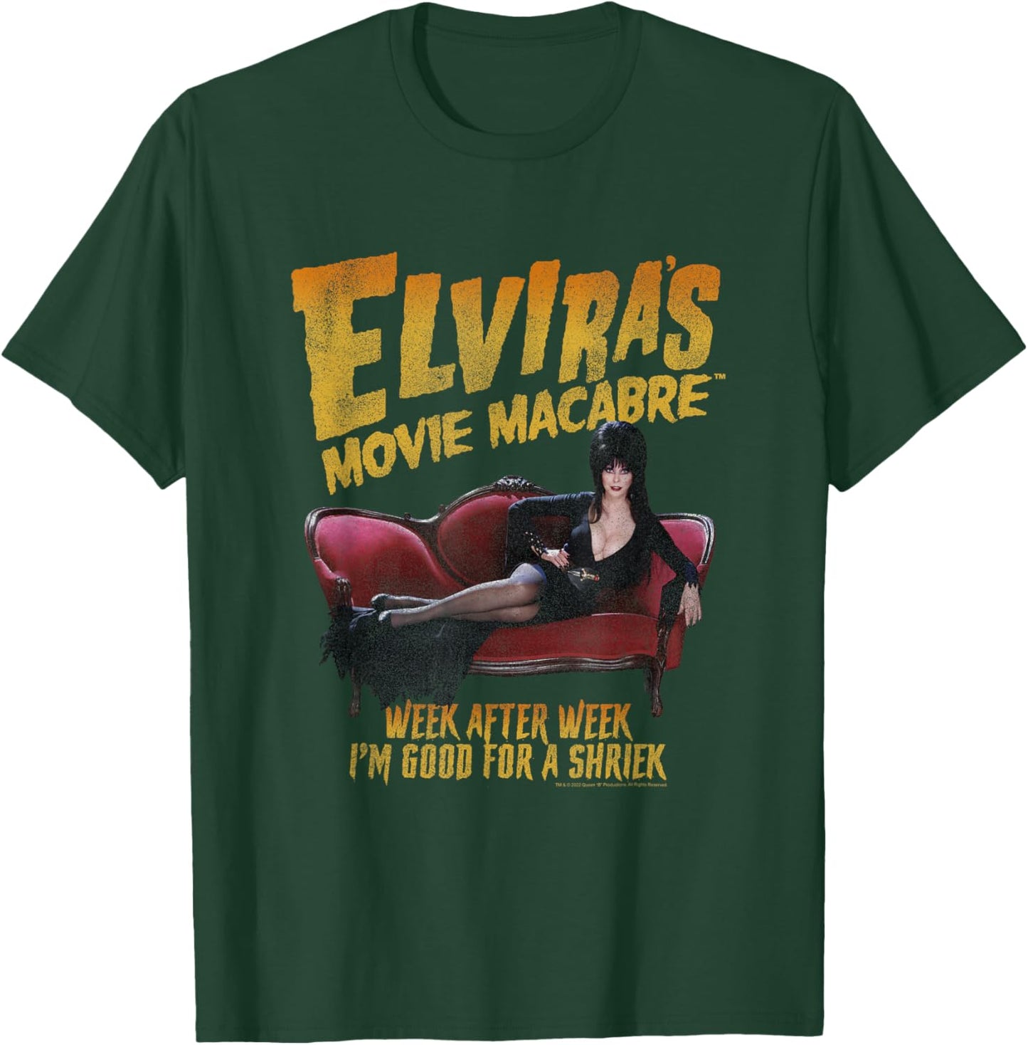 Elvira, Mistress of the Dark Movie Macabre Shriek Poster T-Shirt - T-Shirt | Forest