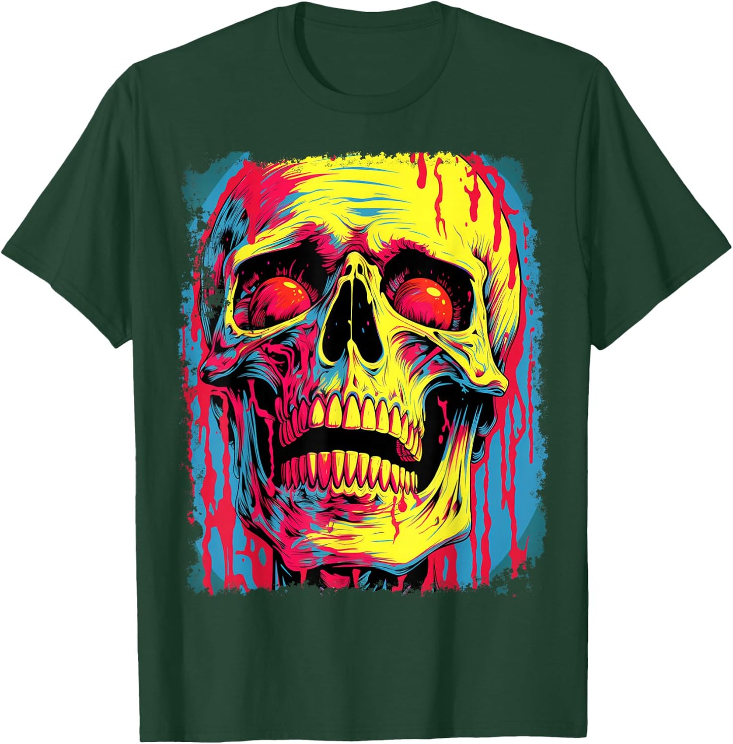 Pop Art Skeleton Anatomy Scary Halloween T-Shirt - T-Shirt | Forest