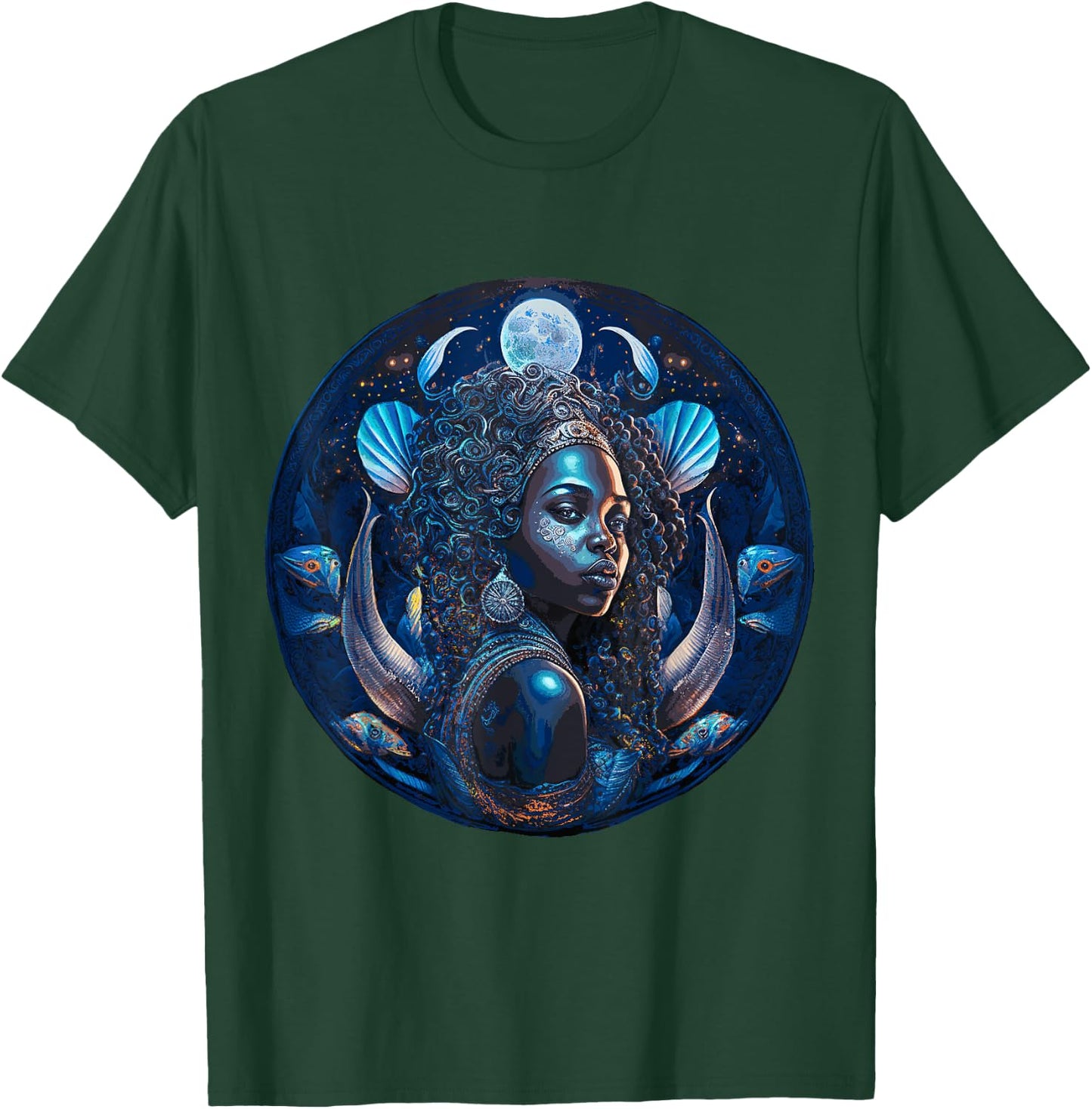 Yemoja of the Sea - Yoruba Orisha T-Shirt - T-Shirt | Forest