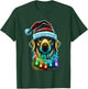 Golden Retriever Funny dog Christmas Santa Hat lights tree Men Women Kids T-Shirt - T-Shirt | Forest