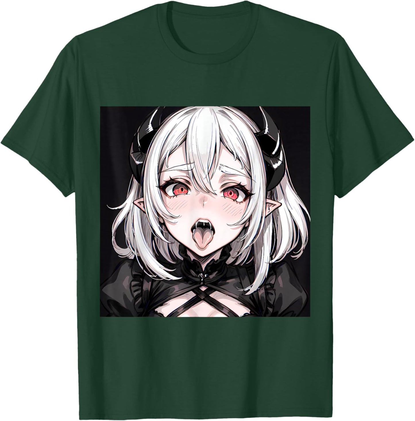 Lewd Anime Devil Girl Hentai Waifu T-Shirt - T-Shirt | Forest