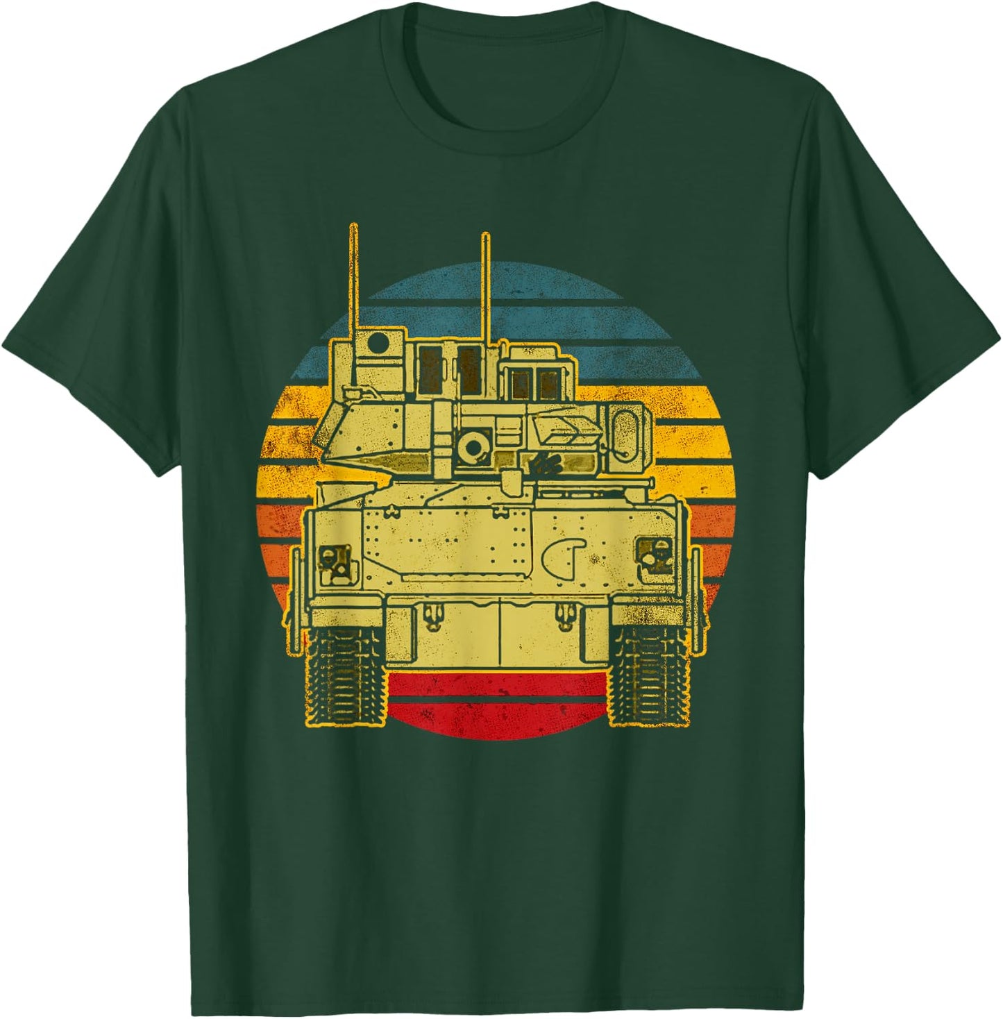 Bradley Fighting Vehicle USA America American Military T-Shirt - T-Shirt | Forest