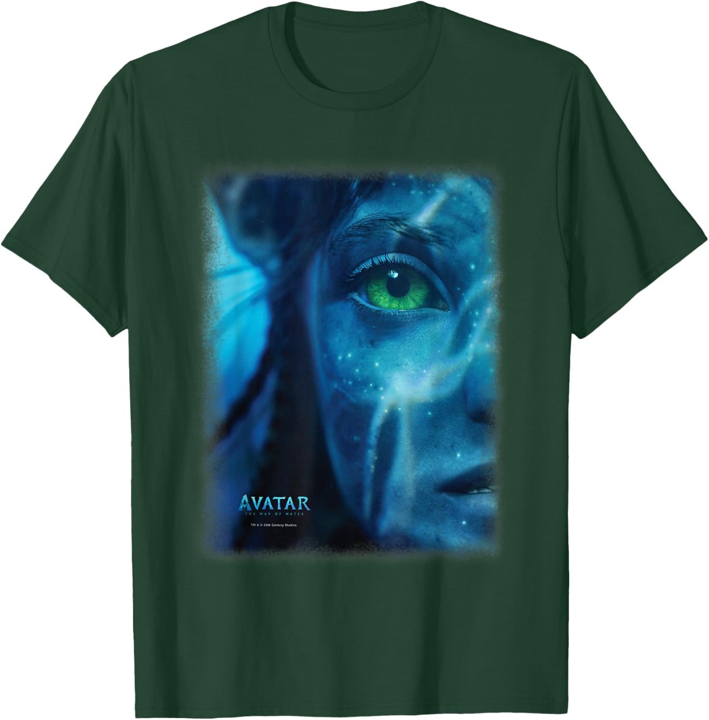 Avatar: The Way of Water Neytiri Na'vi Underwater Half Face T-Shirt - T-Shirt | Forest