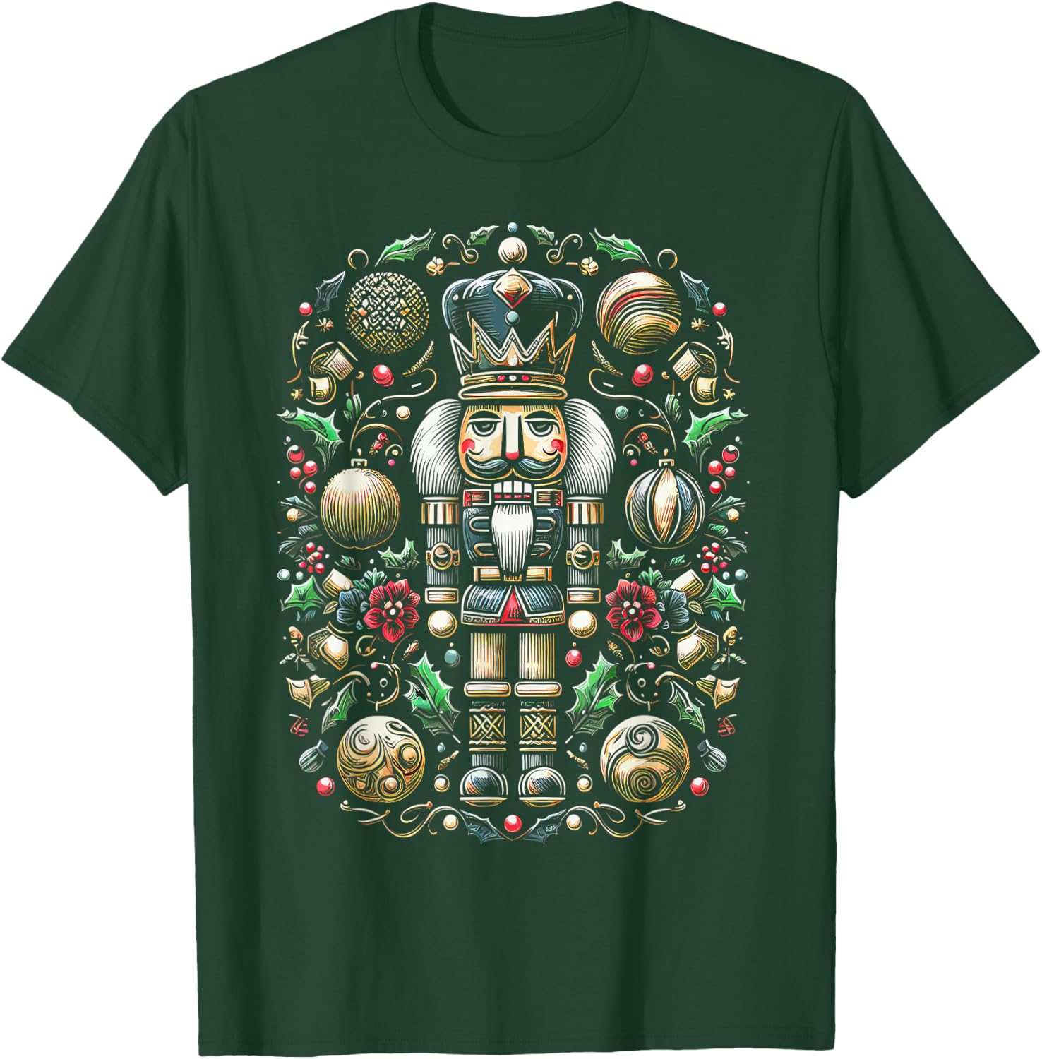 Christmas Nutcracker Merry Christmas Xmas Morning Holiday T-Shirt - T-Shirt | Forest