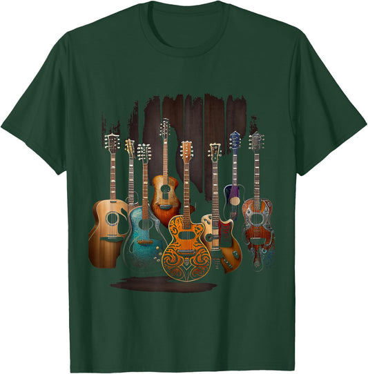 Guitar Musician Guitarist T-Shirt - T-Shirt | Forest