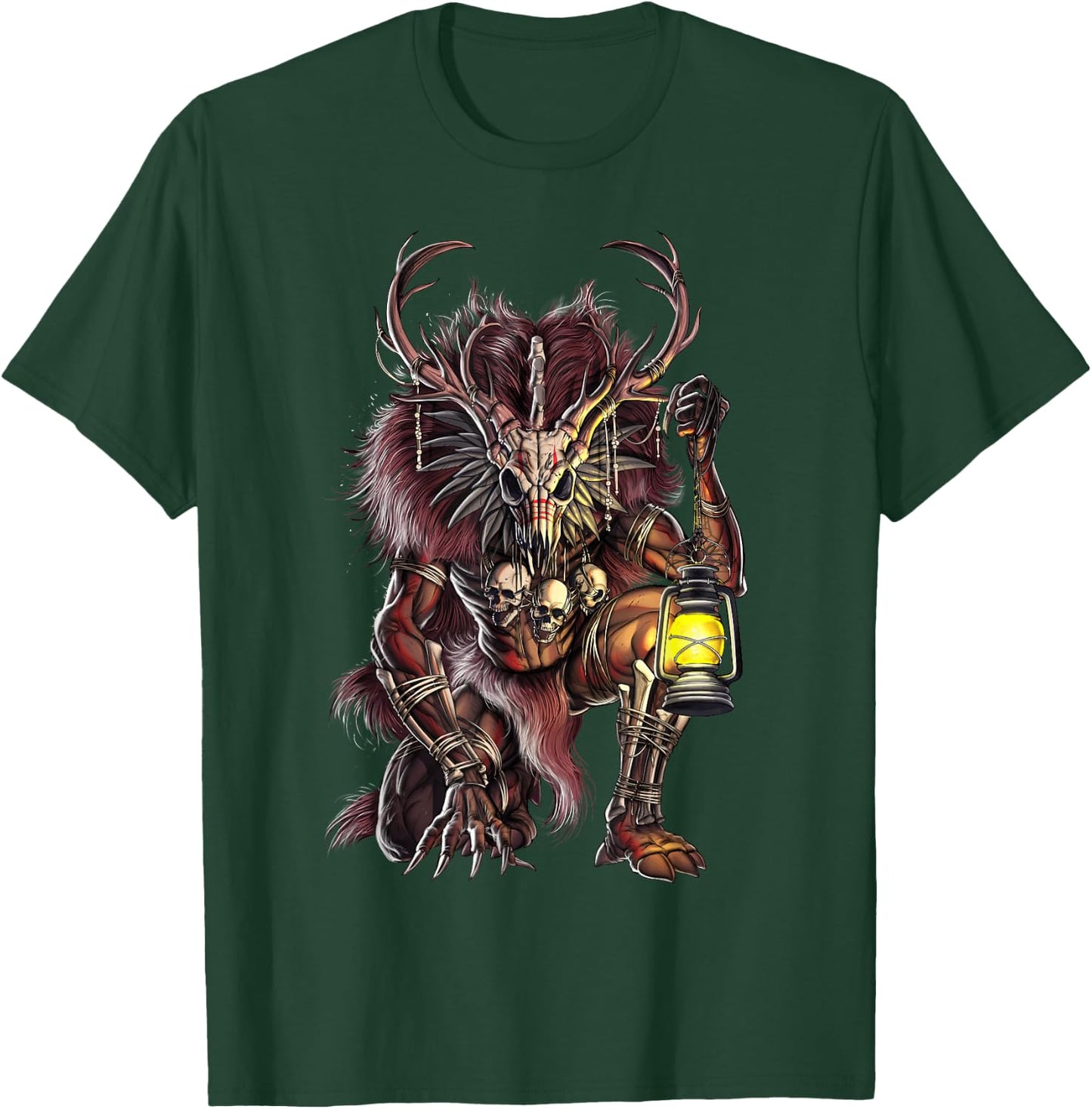 Wendigo Cryptid Creature Horror Cryptozoology Spirit T-Shirt - T-Shirt | Forest