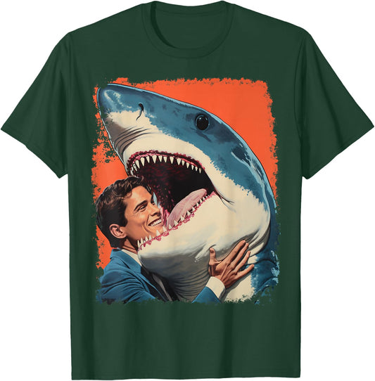 Pop Art Weird Funny Shark Meme T-Shirt - T-Shirt | Forest