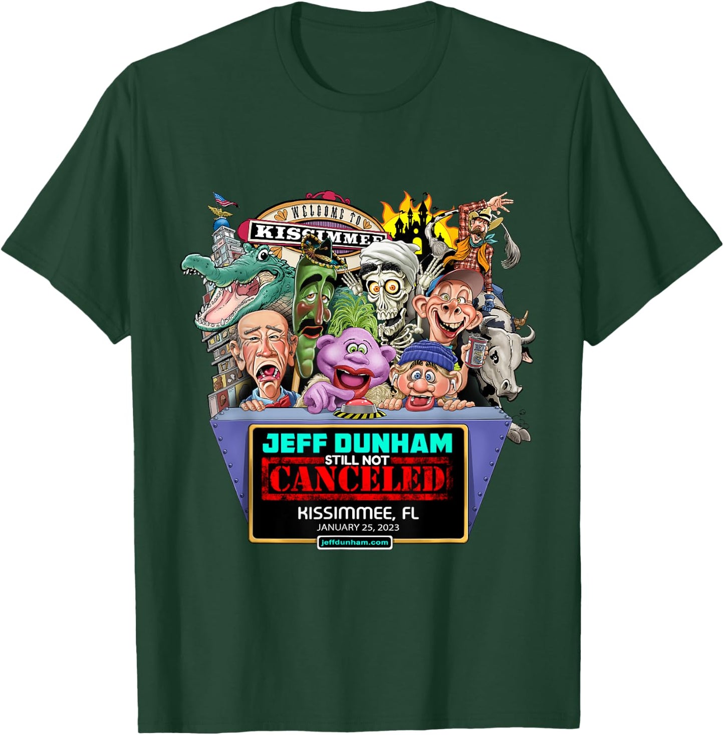 Jeff Dunham Kissimmee, FL (2023) T-Shirt - T-Shirt | Forest