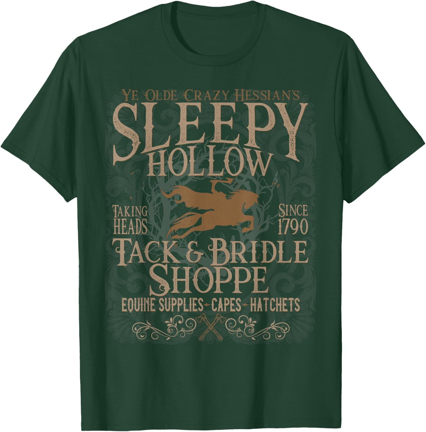 Sleepy Hollow Headless Horseman Funny Halloween T-Shirt - T-Shirt | Forest