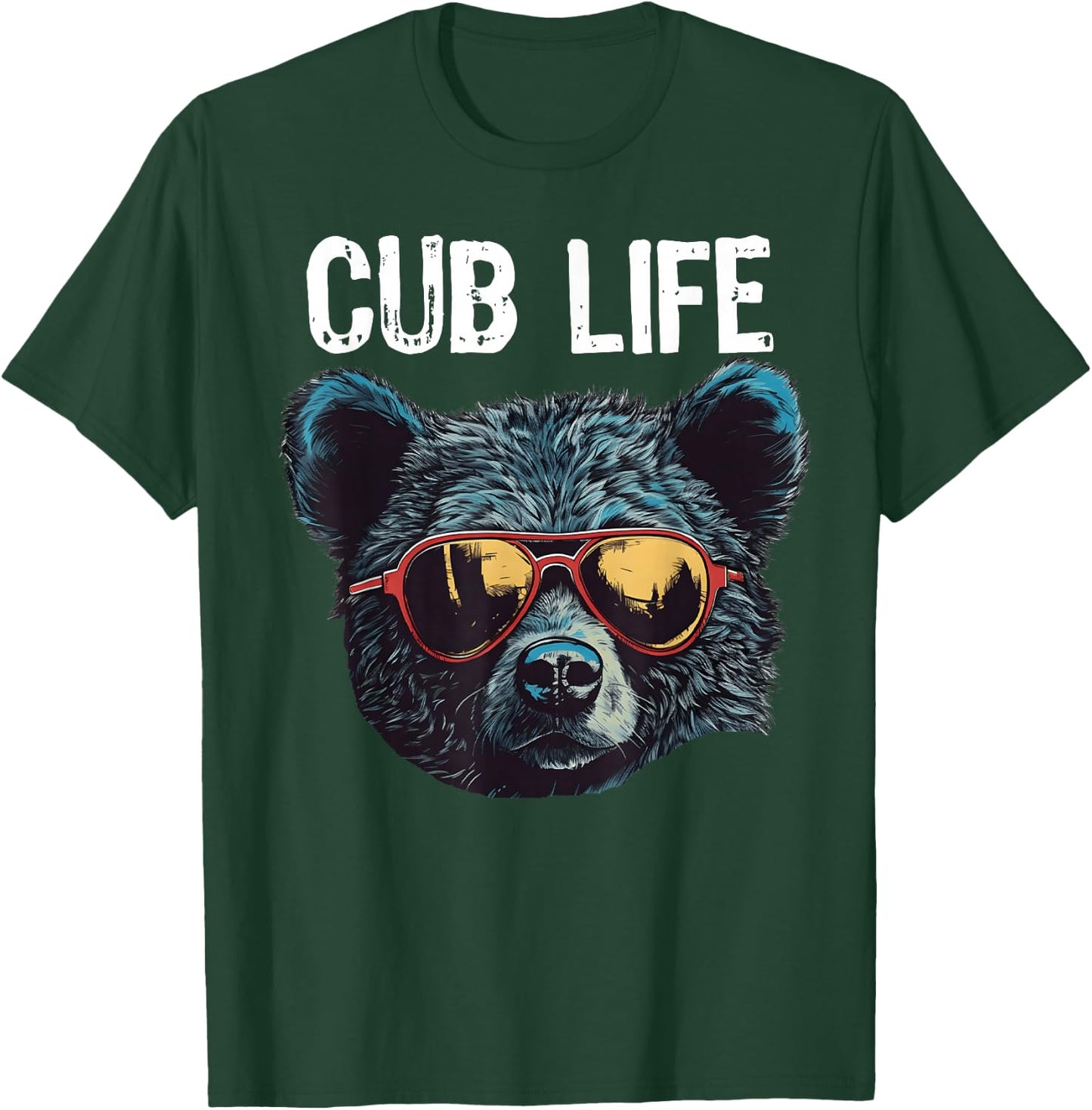 Funny Bear Cub Boys Toddler Brown Black Mom Son Daughter T-Shirt - T-Shirt | Forest