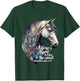 Just a girl who loves horses Co. Women's Black Bohemian Horse Portrait Horseback Riding T-Shirt - T-Shirt | Forest