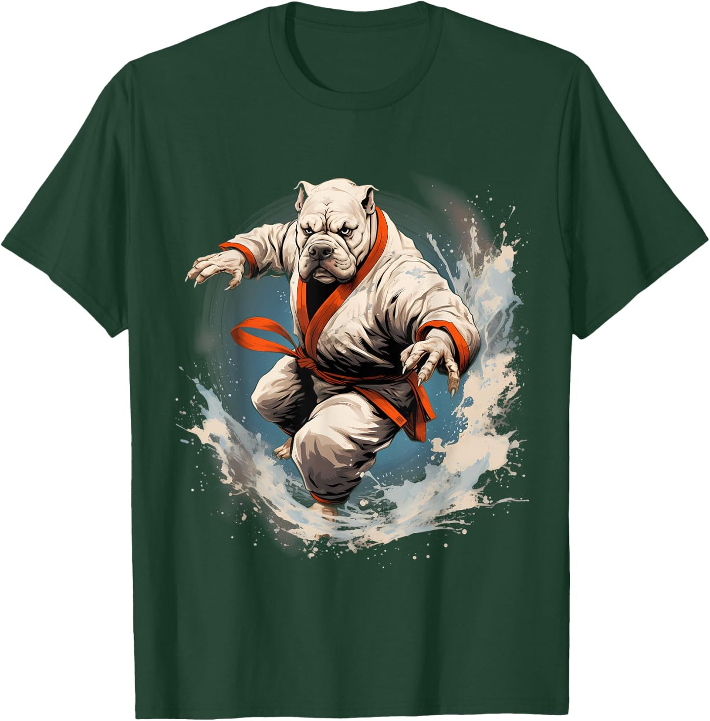 MMA Bulldog Karate T-Shirt - T-Shirt | Forest