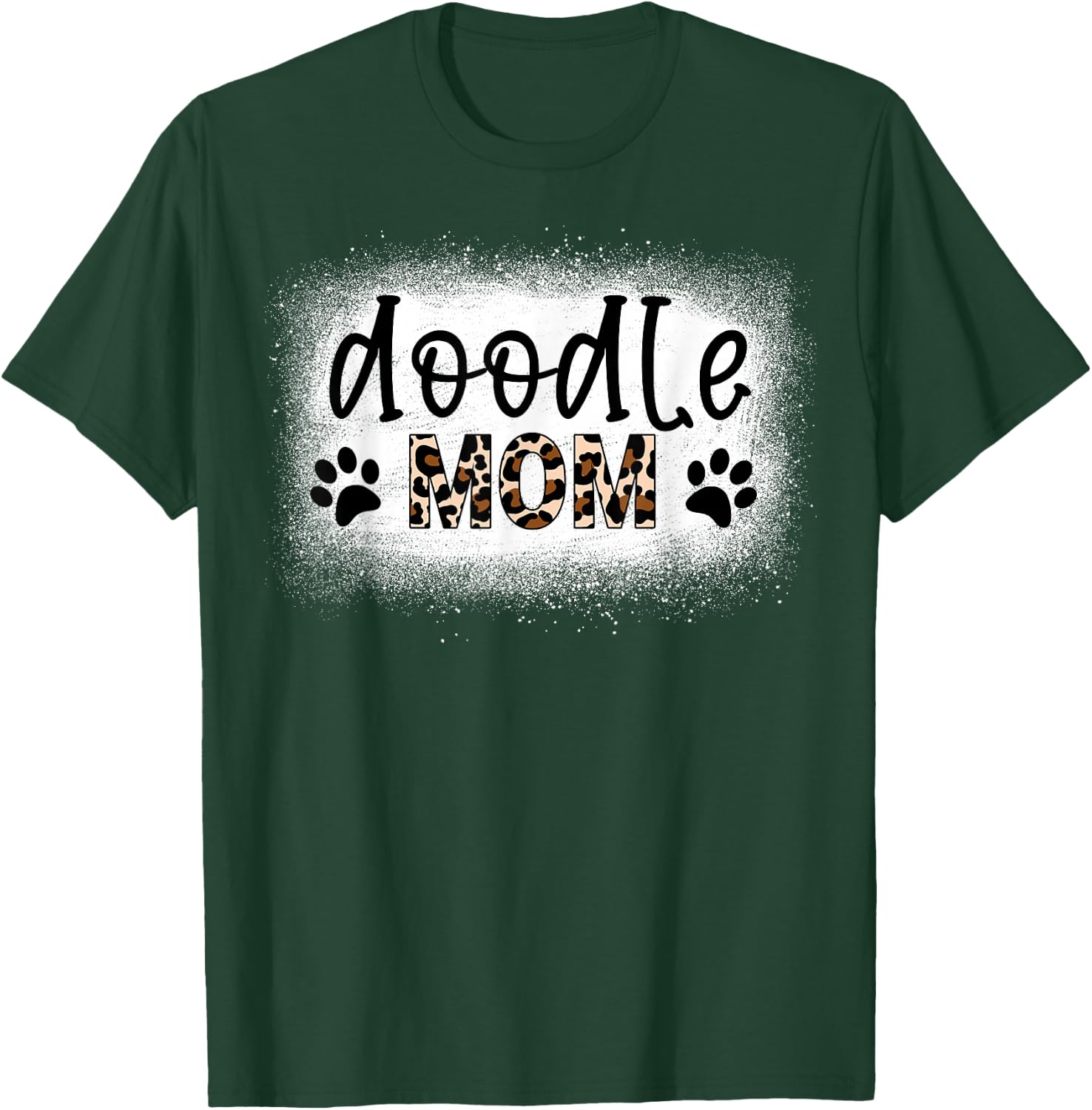Vintage Doodle Mom Bleached Shirt Leopard Golden Doodle Mom T-Shirt - T-Shirt | Forest